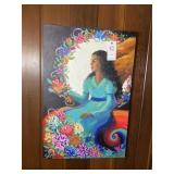 OIL ON CANVAS BY LINDA JAMES, TITLED BLOSSOMING SP