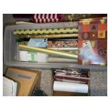 GROUP OF WRAPPING PAPER, BAGS AND BOXES