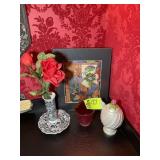 GROUP OF MISC VASES, SMALL JARS, ETC