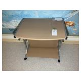 ROLLING COMPUTER TABLE, 28 IN X 20 IN X 28 IN