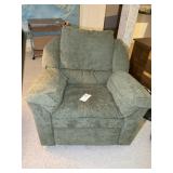 GREEN UPHOLSTERED ROCKER RELCINER