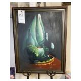 FRAMED OIL ON CANVAS BY LINDA [RIDDLE] JAMES. 21.5
