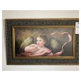 FRAMED OIL ON CANVAS BY LINDA JAMES. 31.5 IN X 19.