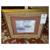 FRAMED AND MATTED WATERCOLOR BY LINDA JAMES, TITLE