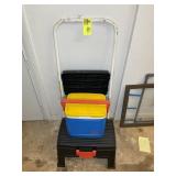 STEP STOOL, COOLER AND WORK STEP