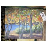 PAIR OF OIL ON CANVAS BY LINDA JAMES, TITLED DOCKS