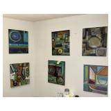 GROUP OF ABSTRACT ACRYLIC ON CANVAS, BY LINDA JAME