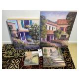 GROUP OF OIL ON PANEL BY LINDA JAMES. OAKWOOD HOUS