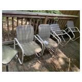 GROUP OF SAMPSONITE, PATIO CHAIRS, QTY 4