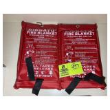 PAIR OF FIRE BLANKETS