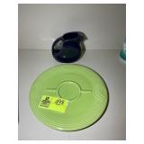 FIESTA WARE, PLATTER AND PITCHER