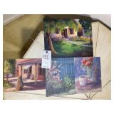 GROUP OF 4 OIL ON BOARD PAINTINGS BY LINDA JAMES,