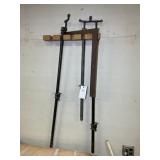 GROUP OF PIPE CLAMPS, 35 IN X 48 IN AND 53 IN LONG