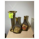 DECANTERS AND CANDLE HOLDER