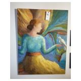 OIL ON CANVAS BY LINDA JAMES, JANUARYS ANGEL, 30 I