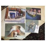 GROUP OF OIL ON BOARD AND CANVAS BY LINDA JAMES, B