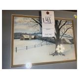 FRAMED AND MATTED WATER COLOR BY LINDA [RIDDLE] JA