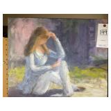 OIL ON CANVAS BY LINDA JAMES, 20 IN SQ