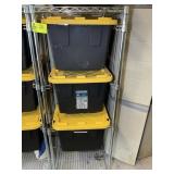 METRO RACK STORAGE TOTE HOLDER WITH THREE TOTES 23