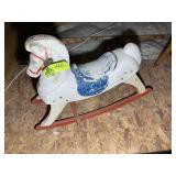 VINTAGE CHILDRENS ROCKING HORSE, 22 IN TALL