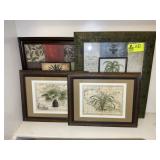 GROUP OF DECORATIVE WALL ART, PLANT THEMED