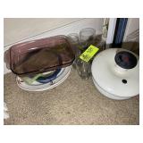 GROUP OF MISC CUPS, PLATES, ETC