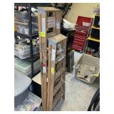 6FT WOODEN STEP LADDER AND A 5FT WOODEN STEP LADDE