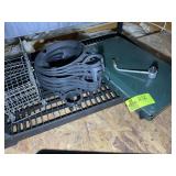COLEMAN PROPANE COOK STOVE AND PLATE CADDIES