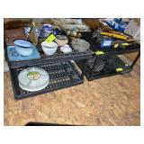 GROUP OF PLASTIC SHELVING UNITS, NO CONTENTS