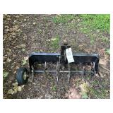 PULL BEHIND LAWN AERATOR 40 IN WIDE  MISSING WHEEL