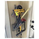 GROUP OF ITEMS IN CORNER INCLUDES ROLLING STAND, M
