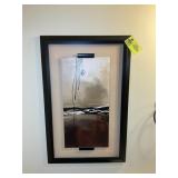 DECORATIVE ITEMS IN BATHROOM, METAL WALL ART 43 IN
