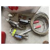 TWO COME ALONG AND ASSORTED CABLE