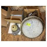 GROUP OF USED LIGHT FIXTURE PARTS