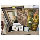 GROUP OF DECORATIVE WALL ART, PRINTS, PICTURES, 15