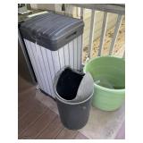 PAIR OF TRASH CANS