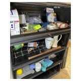CONTENTS OF STORAGE CABINET INCLUDING SMOKE DETECT
