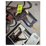 GROUP OF TOOLS INCLUDING MILWAUKEE DRILL AND A STA