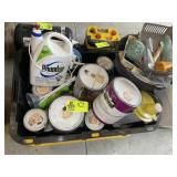 TOTE WITH ASSORTED PAINTS