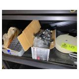 CONTENTS OF SHELF WITH PIPE NOTCHER, PULLER, ETC