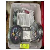TOTE WITH ROPE LIGHTS AND BATHROOM FAN