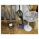 MISC GROUP INCLUDING WORK LIGHT, FAN, AND VACUUM