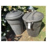 PAIR OF TRASH CANS