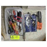 GROUP OF ASSORTED HAND TOOLS, CUTTERS, GRASP