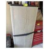 STORAGE CABINET WITH ASSORTED CLEANERS, WASP AND H