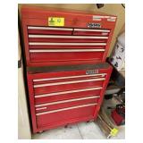 HUSKY TWO PIECE TOOL BOX INCLUDES MISC ITEMS 27INX