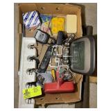 GROUP OF LOCK BOXES AND TRAILER HITCHES