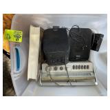 TOTE WITH SONY CFM 23 AMFM CASSETTE PLAYER, AND SP