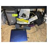 BOTTOM SHELF, DELL COMPUTER, KEYBOARDS, TOSHIBA LA