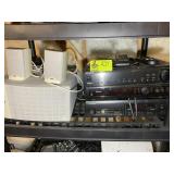 SHELF WITH PIONEER VSX454 RECEIVER AND PIONEER PDM